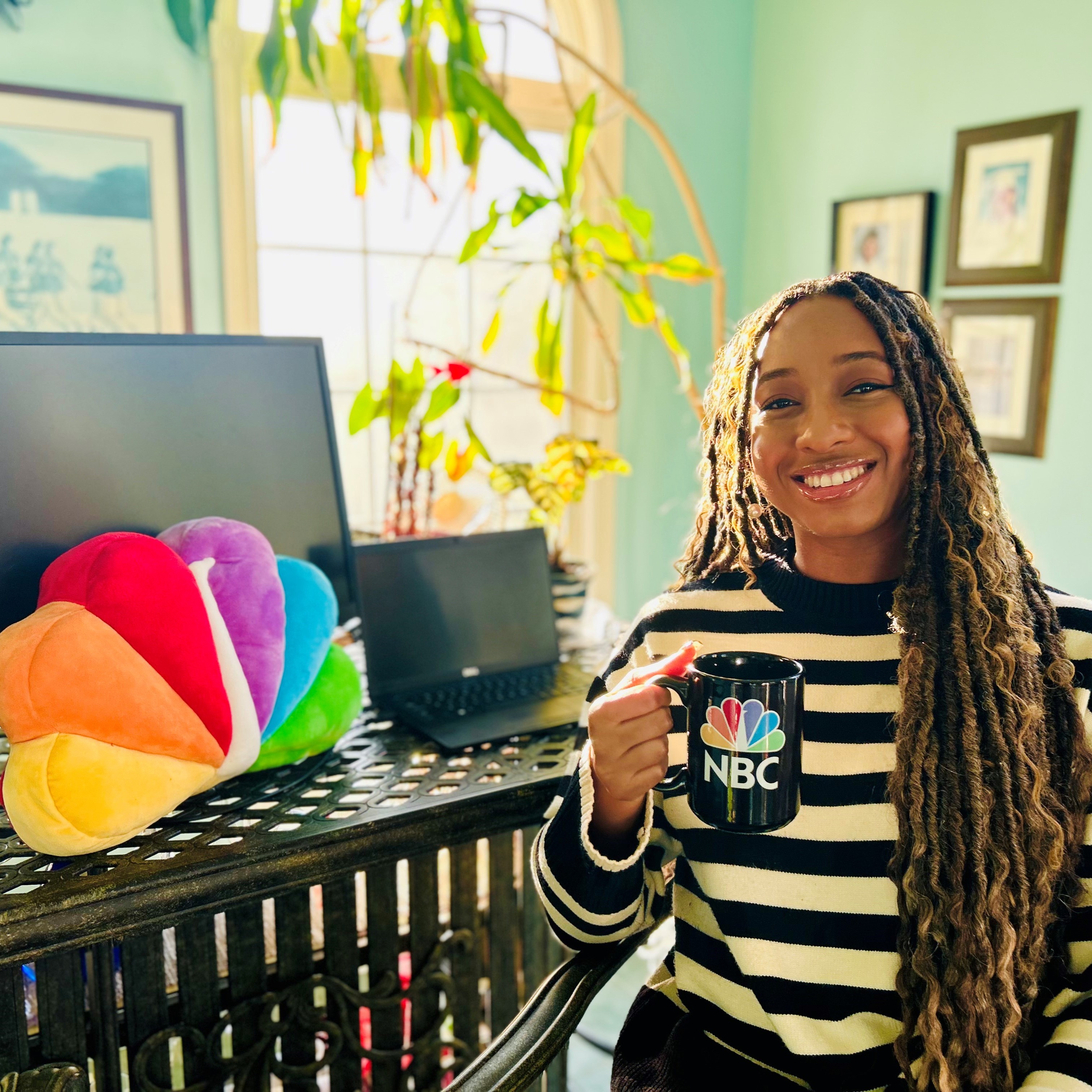 Alexandria at her desk